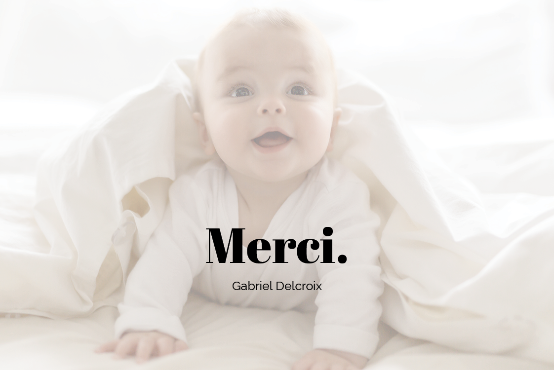 Carte de remerciement — Itiniales de charme