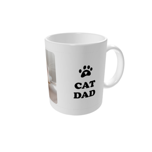 Mug personnalisé — Cat dad - blanc