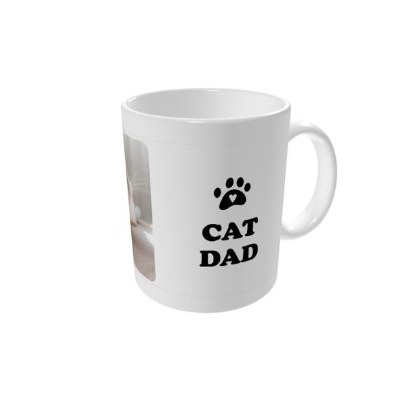 Mug personnalisé — Cat dad - blanc