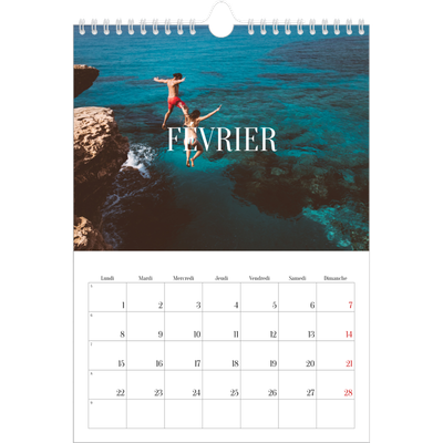 Calendrier photo A4 (20 x 30 cm) — Évasion sans fin [Février]