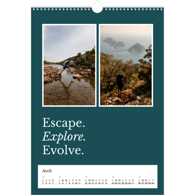 A3 Calendrier annuel — Terre éditoriale [Avril]