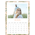 A3 Calendrier annuel — Papier peint floral [Avril]
