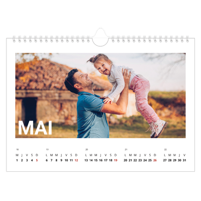 Calendrier photo A4 — Grand mois [couverture]