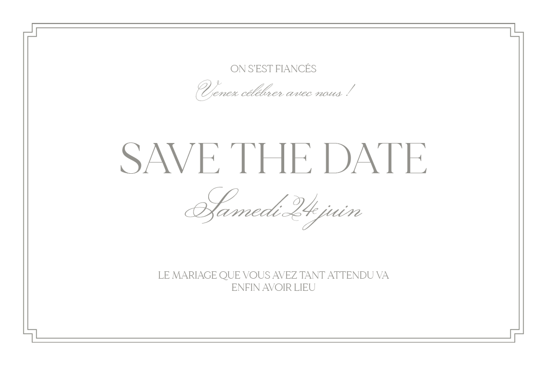 Save the date — Belle typographie
