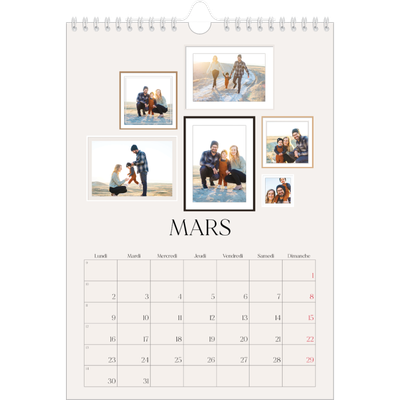 Calendrier photo A4 (20 x 30 cm) — Galerie de mur photo [Mars]