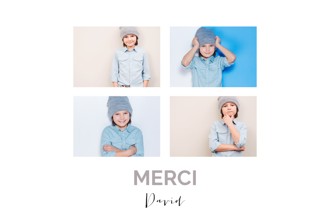 Carte de remerciement — Mon histoire