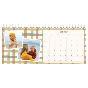 Calendrier de bureau — Motifs rétros