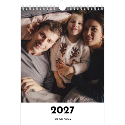 Calendrier photo A4 (20 x 30 cm) — Projecteur sur les lettres [couverture]