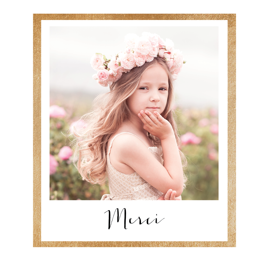 Carte de remerciement — Dans le cadre