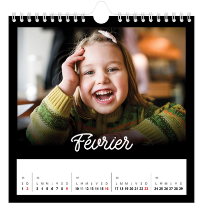 Calendriers annuels carré — Diapositive [Février]