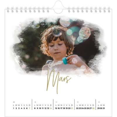 Calendriers annuels carré — Effet photo [Mars]