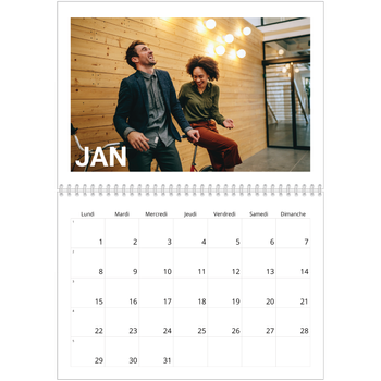 Calendrier photo A4 double — Grand mois