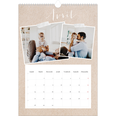 Calendrier photo A4 (20 x 30 cm) — Calendrier-album [Avril]