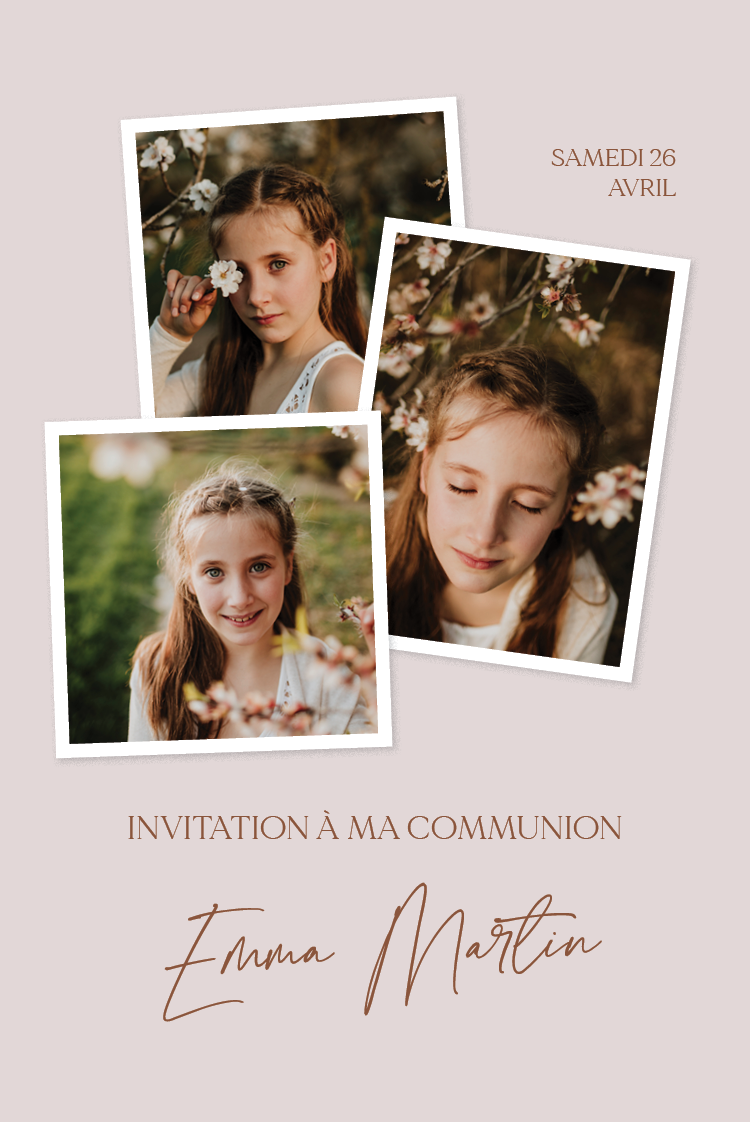 Cartons d'invitation — Album communion