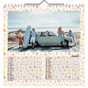 Calendrier photo carré — Papier peint minimaliste