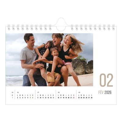 Calendrier photo A5 — Numéros mensuels [Février]