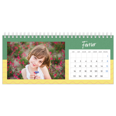 Calendrier de bureau — Papier peint acidulé [Février]