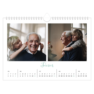 Calendrier photo A4 — Bienvenu au monde [Février]