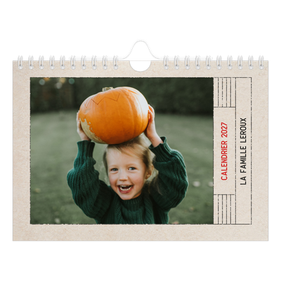 Calendrier photo A5 — Craft effet tampon [couverture]