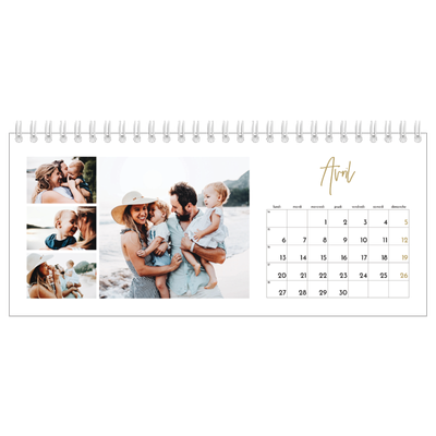 Calendrier de bureau — Manuscrit [Avril]