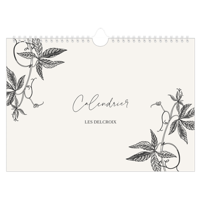 Calendrier photo A4 — Encre & lierre [couverture]