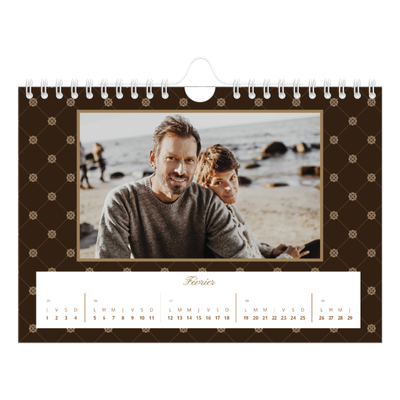 Calendrier photo A5 — Noir et blanc vintage [Février]