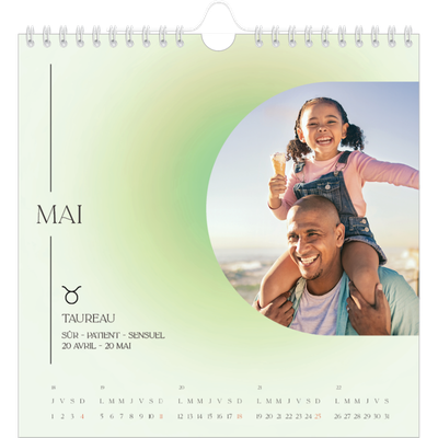 Calendriers annuels carré — Dégradé astrologique [couverture]