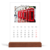 Calendrier de bureau support bois - portrait  — Mon carnet de voyage [Février]