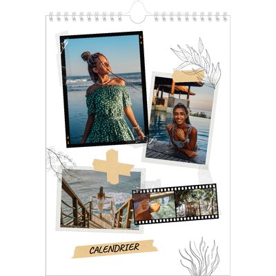 Calendrier photo A4 (20 x 30 cm) — Esprit scrapbook [couverture]