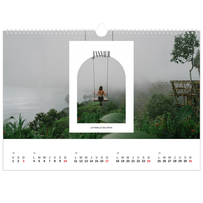 Calendrier photo A3 — L'arche ouverte [Janvier]