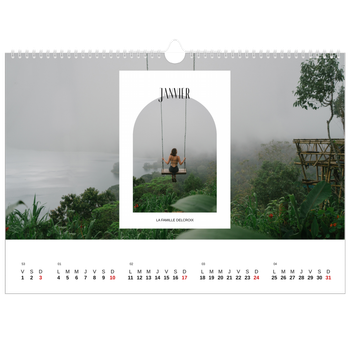 Calendrier photo A3 — L'arche ouverte