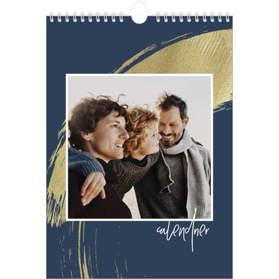 Calendrier photo A4 (20 x 30 cm) — Coup de pinceau doré [couverture]