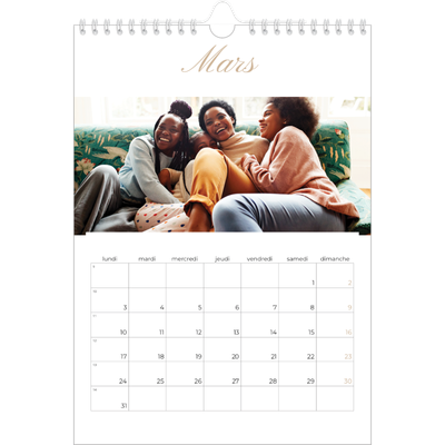 Calendrier photo A4 (20 x 30 cm) — Diaporama [Mars]