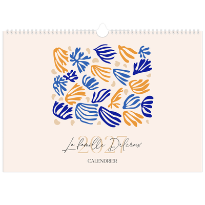 Calendrier photo A3 — Coraux minimalistes [couverture]