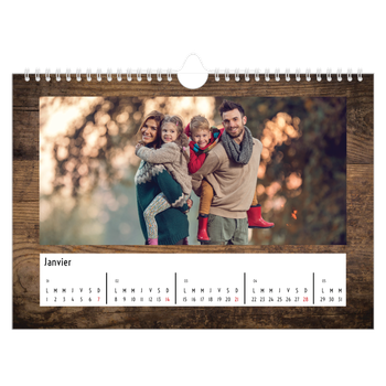Calendrier photo A4 — Rustique
