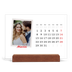 Calendrier de bureau support bois - paysage   — Signature carmin [Mars]