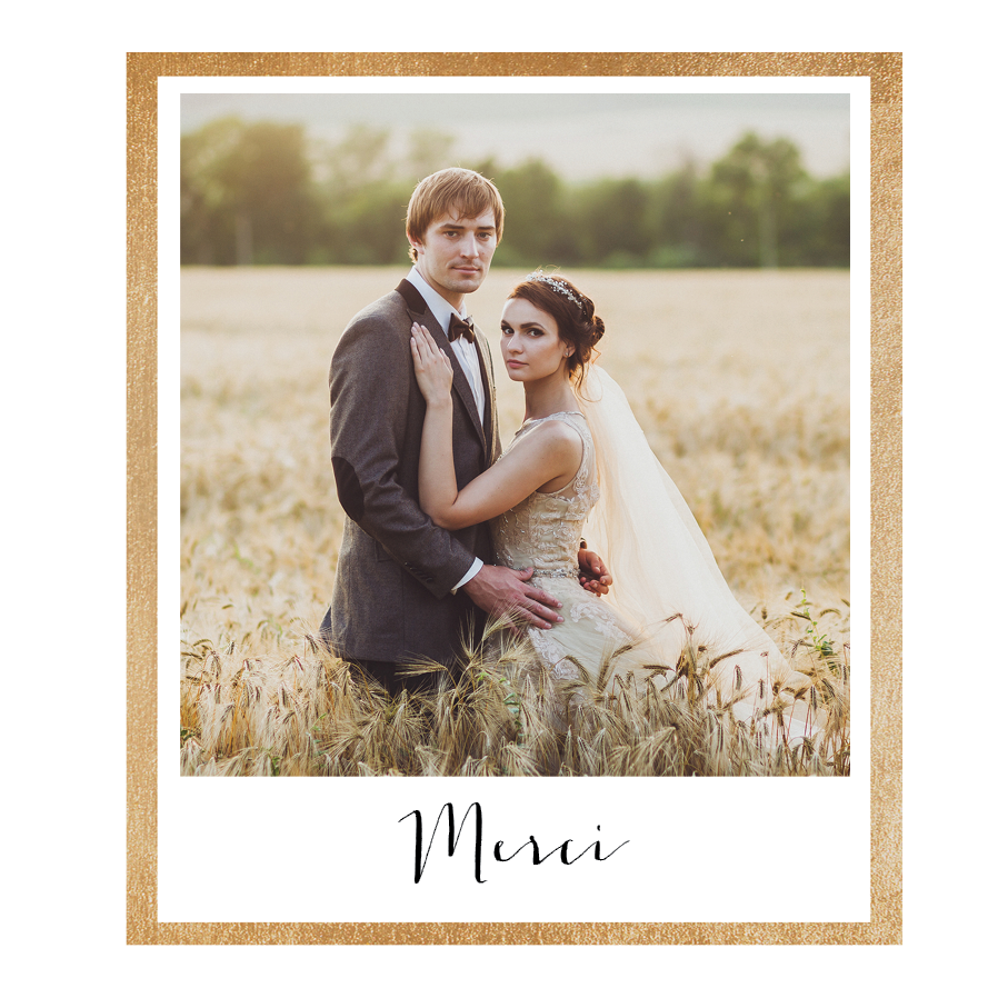 Carte de remerciement — Dans le cadre