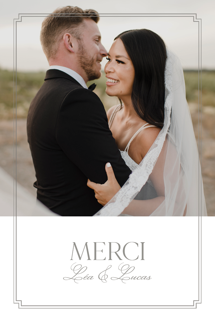 Carte de remerciement — Belle typographie