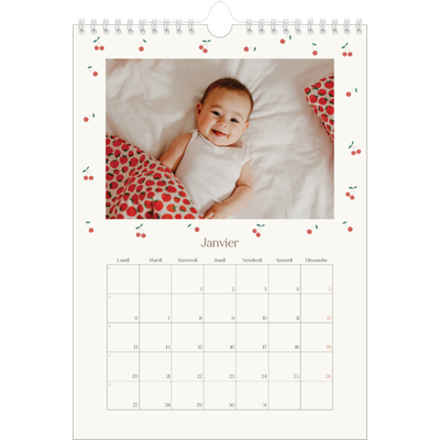 Calendrier photo A4 (20 x 30 cm) — Cerise sur le bonheur [Janvier]