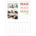 A3 Calendrier annuel — Lettrage coloré [Mars]