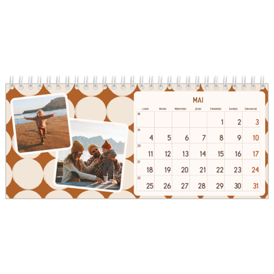 Calendrier de bureau — Motifs rétros [couverture]