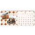 Calendrier de bureau — Motifs rétros [couverture]