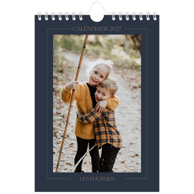 Calendrier photo A5 — Bleu de Prusse [couverture]