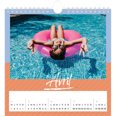 Calendriers annuels carré — Papier peint acidulé [Avril]