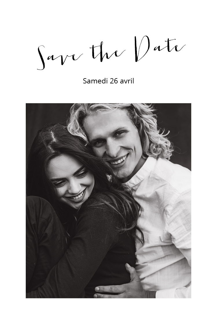 Save the date — Noir et blanc