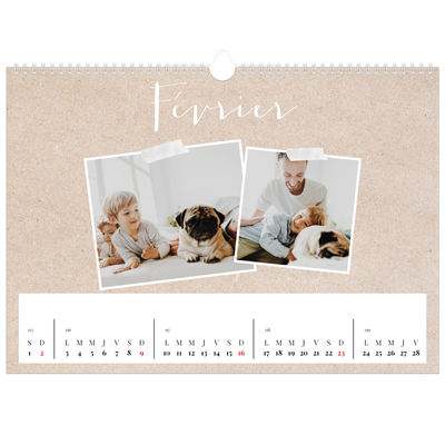 Calendrier photo A3 — Calendrier-album [Février]