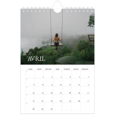 Calendrier photo A5 — Superposition classique [Avril]