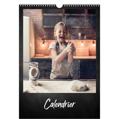 A3 Calendrier annuel — Tableau et craie [couverture]