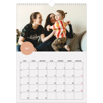 A3 Calendrier annuel — Gommettes photo [couverture]