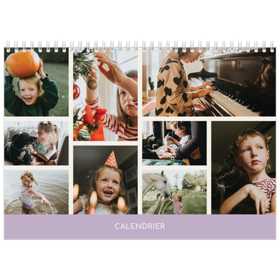 Calendrier photo A4 double (30 x 40 cm) — Chapitres pastel [couverture]